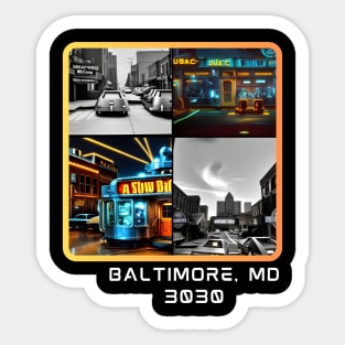 BALTIMORE, MD 3037 DESIGN Sticker